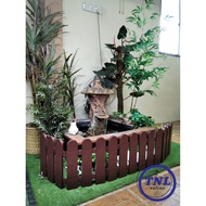 FELTON WOODEN DESIGN DECORATIVE PLASTIC FENCING 5 IN 1 PAGAR FELTON PLASTIK BERBENTUK KAYU (6-68725)