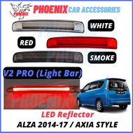 LIGHT BAR💥PERODUA ALZA 14-17 *AXIA STYLE Rear Bumper LED Reflector With Signal Running RED SMOKE Lampu Brake