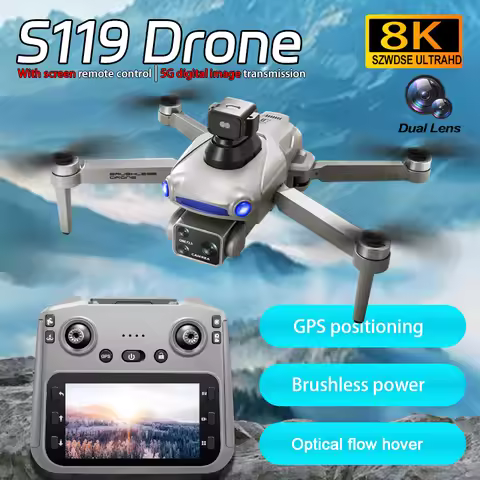 2025 NEW S119 GPS Drone 8K Professional Dual Camera Dron Brushless obstacle avoidance WIFI FPV Folda