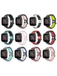 1入裝,矽膠腕帶兼容fitbit Versa 2手錶女性男性使用,柔軟透氣運動更換腕帶適用於fitbit Versa 2/versa/versa Lite/versa Se