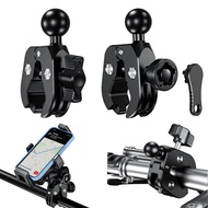 Motorcycle Handlebar Clamp Mount Base with 25mm TPU Ball for Rails 12mm To 45mm in Diameter Compatib