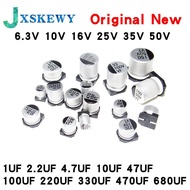 20pcs SMD Electrolytic capacitor aluminum 6.3V 10V 16V 25V 35V 50V 1UF 2.2UF 4.7UF 10UF 47UF 100UF 2