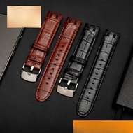 Crocodile Pattern Cowhide Watch Strap For Swatch Essories Black Bifurcate Concave Inter 21MM Colloidal Particles Wrist