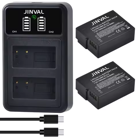 PD USB‑C Digital Rapid Dual Charger for DMW‑BLC12,Replacement Li‑ion Battery Pack for Panasonic Lumi