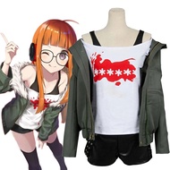 Futaba Sakura Persona 5 Cosplay Costume - Women's Halloween Set with Jacket & Shirt