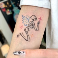 Best Regards Prayer Stickers Skull Death Is Reborn Dark Cross