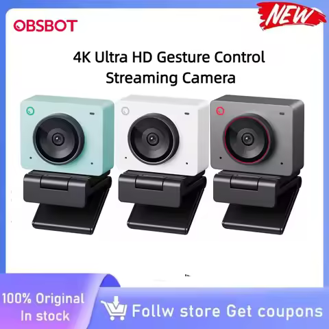 OBSBOT Meet 2 48MP 4K AI Webcam 1 2 Inch CMOS Sensor Gesture Control AI Framing Zoom Portrait Horizo