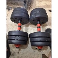 PVC dumbbell set PORTABLE 20 kg barbell set pvc adjustable weight lifting training plastic barbell d