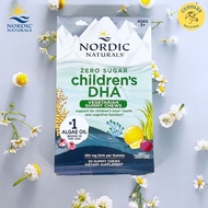 (Nordic Naturals) Zero Sugar Childrens DHA Ages 3+ Passion Fruit Lemon 250 mg 30 Gummy Chews ดีเอชเอ