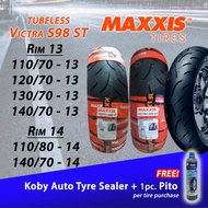 MAXXIS Victra Tubeless Tires RIM 13 14 ( 110/70-13 , 120/70-13 , 130/70-13 , 140/70-13 , 110/80-14 ,