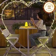鞦韆椅拍照峇里島巢戶外庭院室外民宿心形桌椅公園景區擺件