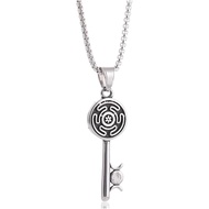 Kalung Kunci YWMAN Hecate, Loket Roda Hekate Keluli Tahan Karat, Hadiah Perhiasan Dewi Bulan Tiga un