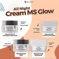 night cream whitening series ms glow krim malam whitening ms glow