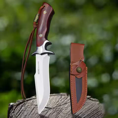 M390 steel outdoor knife, full Tang integrated steel, high hardness straight knife, portable, durabl
