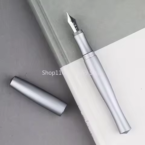 Penbbs 323 Aluminum alloy Fountain Pen Flow Negative Pressure Vacuum 0.5mm F Nib Ink Pen Bussiness O