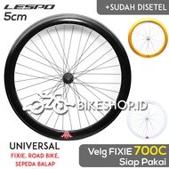 Wheelset Bicycle Rims Uk 700c 5cm Alloy Front/Rear Rims Wheels Ready To Become Fixie Racing Road Bike LESPO | High Quality