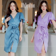 Model: 2026 V.1 Dress Party (Short Dress) Bell Sleeves ZA2026 Evening Details Rose Decoration With R