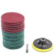 GJURD 3/4 Inch Drill Attachment Household Cleaning Tool For Bathroom Floor Drill Power Brush Polishing Pad Power Scouring Pads Tile Scrubber