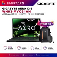 GIGABYTE AERO X16 1WH93-MYC94AH 16" WQXGA 165Hz Laptop Space Gray ( Al 7 350 16GB 1TB SSD RTX5070 8G