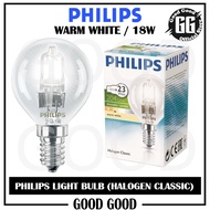 Philips Halogen Classic 18W E14 204 lumen Ping Pong Halogen Bulb - Dimmable Variable - Clear/Warm White 灯泡