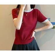 SA8299 -Fesyen Baju Siap Stok Malaysia. Ready Stock Knitted Material Women Top Knitwear针织上衣