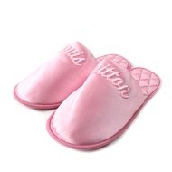 LOUIS VUITTONLV Sweet Line 穆勒鞋，飾有刺繡標誌，緞面拖鞋，粉紅色，尺寸 36-37，附防塵袋，義大利製造，女士款，狀況極佳。