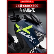 Suitable for 2023 XMAX300 refitted car front round mark factory mark pull decal decal waterproof sticker film