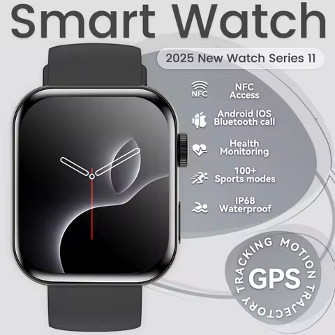 2025 New Men Watch Series Smart Watch GPS Track NFC Heart Rate IP68 Waterproof HD Bluetooth Call Spo