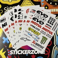 【Hot Sale】STICKERZONE - Helmet and Motorcycle Sticker - EVO LS2 Spyder etc