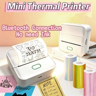 Mini Thermal Printer 57mm printing width bluetooth connection no need ink thermal sticker label tran