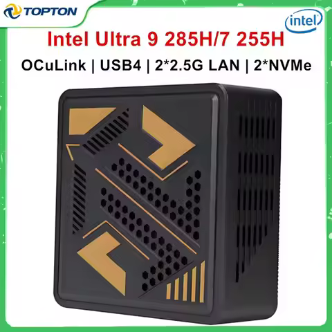 Topton Gaming Mini PC Intel Ultra 9 285H 185H 7 255H 165H OCuLink USB4 2x2.5G LAN 2xNVMe Windows 11 