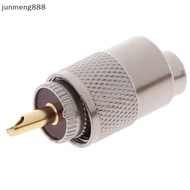 junmeng888 1PCS UHF PL259 Male Plug Straight Solder Connector Adapter for RG8U RG58-3 Nice