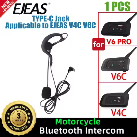 Suitable for V6CPRO V4CPLUS FBIM Referee Headset EJEAS Type-C Jack Full Duplex Walkie Talkie Accesso
