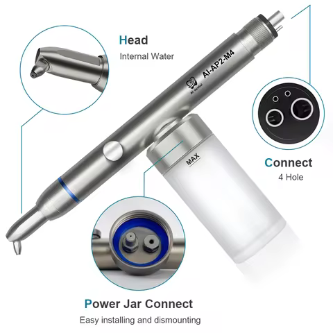 Aluminum Oxide Micro Sandblasting Dental Alumina Powder Air Abrasion Blaster with Internal Water Spr