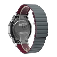 Silicone Double sided Magnetic watchband Strap For CASIO GM-2100 GA-2100 GA-2110 GM-5600 GM-6900 GA-B2100