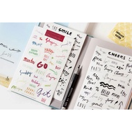 8Pcs/Set DIY Art English Word Sticker Label Planner Calendar Craft