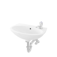 PUTIH Toto - TOTO LW246J Hanging Sink White BODY ONLY/Wall Hung Lavatory 1 Tap Hole