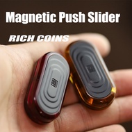 GAO Studio Rich Coin PC Magnetic Push Slider For Child Adult EDC Office Toys Stress Relief Fidget Gi