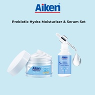 Aiken Prebiotic Hydra Moisturiser & Serum Set Boost Skin Hydration & Repairs Skin Barrier