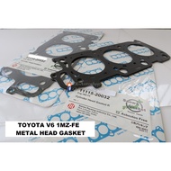 SANWA Japan Metal Head Gasket (2pcs/set) 1MZ -FE V6 3.0L Vvti Camry Alphard Estima Harrier Lexus RX3