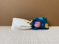 雙拼髮帶 / 星點蛋黃酥 - 米白