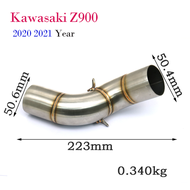 ZKWDSS ท่อไอเสียรถจักรยานยนต์2017-2021ท่อไอเสีย Z900 51มม. ท่อกลางท่อไอเสียดัดแปลง Z900