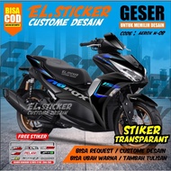 Striping aerox new old 155 transparent sticker nvx racing motif tiland yamaha nvx vietnam 4