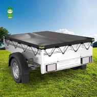 All-Weather Waterproof Trailer Cover 214x122x13cm (7'x4') Heavy Duty 600D Oxford