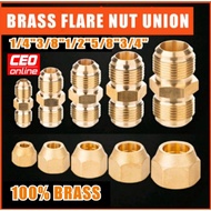 CEO 🇲🇾 Copper Flare Nut Union FLARE NUT UNION Aircond Air Conditioner Copper Pipe Penyaman Udara R410a R22 R32 R134a