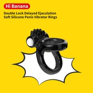 【Malaysia Ready Stock】Penis Ring Vibrator Penis Ring Sex Toys for Men Time Delay Ring Soft Silicone 