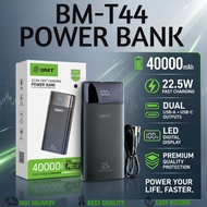 BM-T44 Power Bank 40000mAh 22.5W Fast Charging Portable Charger High Capacity Battery Backup Powerba