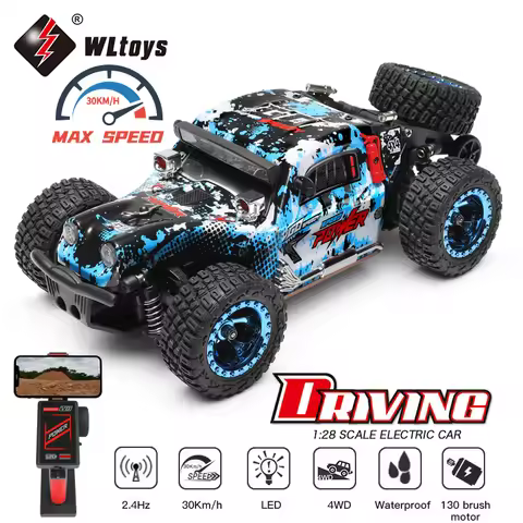 WLtoys 1/28 RC Cars 284161 4WD Drive Off-Road 2.4G 30KM/H High Speed Alloy Car With LED 1:28 Rally R