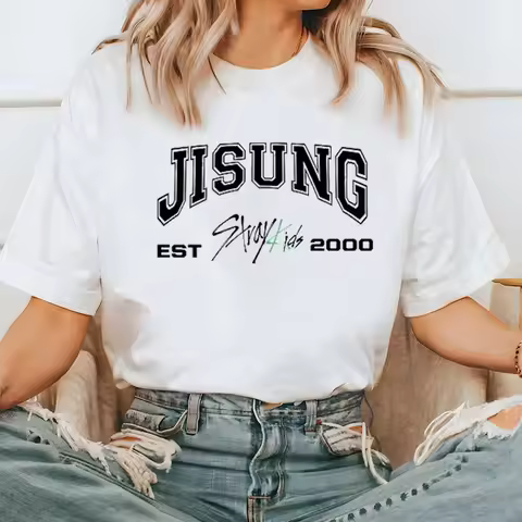 Stray Kids Members T-Shirts Korean Streetwear Tshirt Kpop Concert Graphic Tee SKZ Bang Chan Changbin