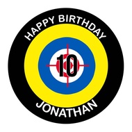 Bullseye Target Nerf personalized stickers